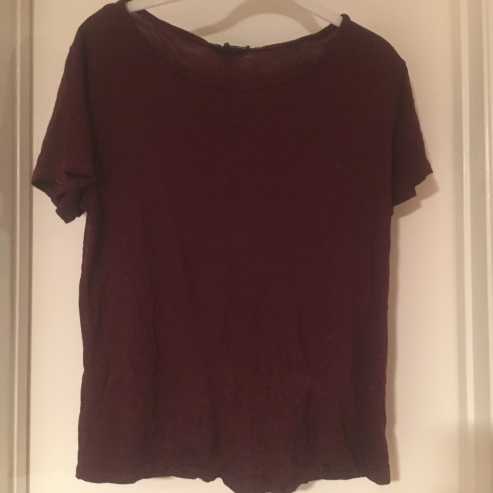 Rag and Bone maroon tee